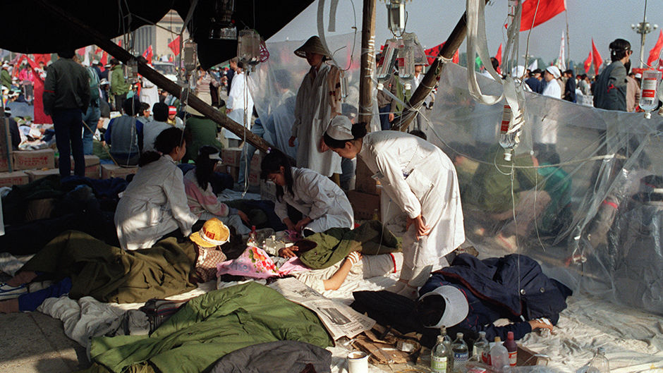 CHINA-BEIJING SPRING-TIANANMEN-HUNGER STRIKER